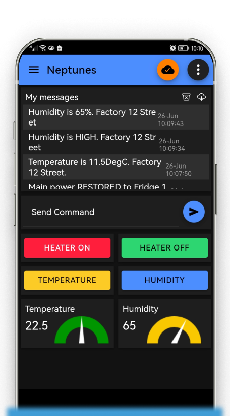 IoT mobile app fully customizable for Fine Automations products